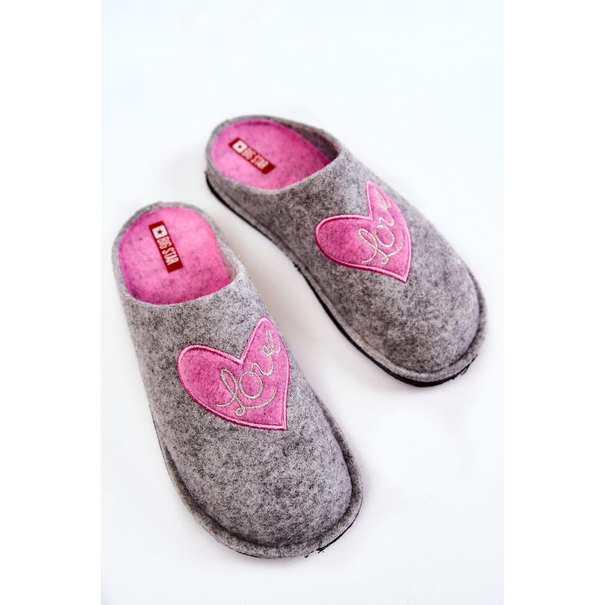 Home Papci Big Star KK276020 Gray-ružový - Odtiene ružovej || Odtiene sivej a striebornej