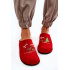 Domáca papci veľká hviezda KK276017 Red-Beige - Odtiene červenej || Béžová