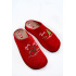 Domáca papci veľká hviezda KK276017 Red-Beige - Odtiene červenej || Béžová