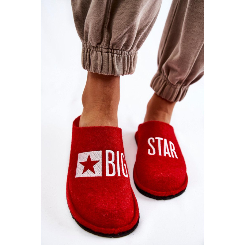 Domáce papie Big Star KK276022 Červená - Odtiene červenej