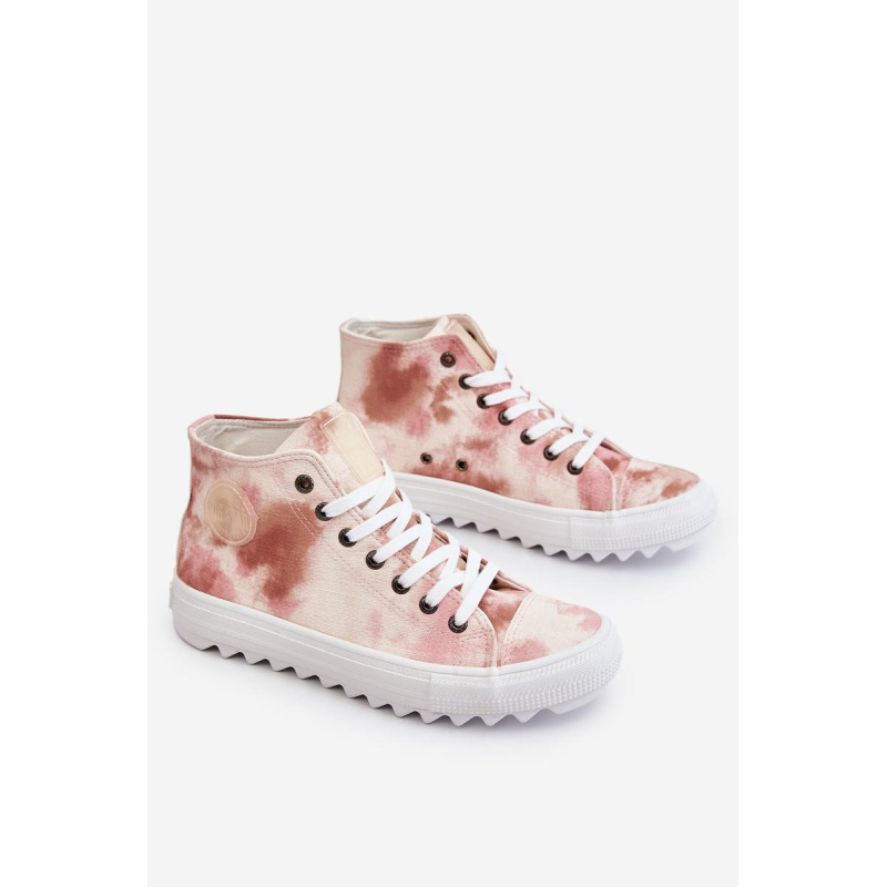 Dámska vysoká hviezda LL274048 BEIGE-PINK TASELERS - Odtiene ružovej || Béžová