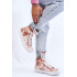 Dámska vysoká hviezda LL274048 BEIGE-PINK TASELERS - Odtiene ružovej || Béžová