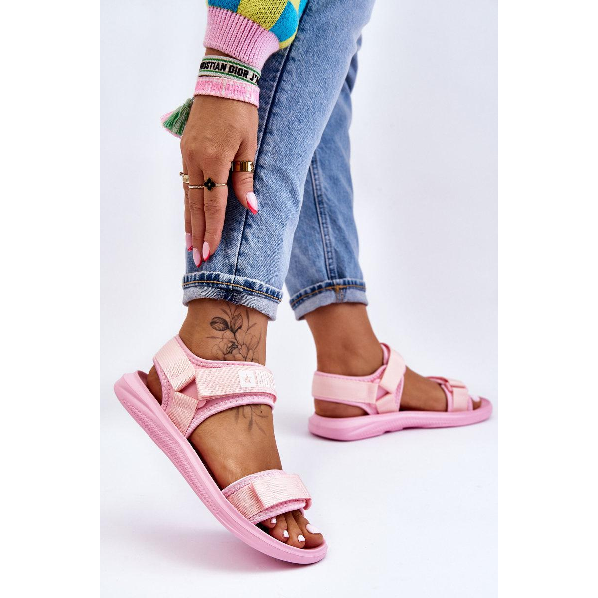 Dámske športové sandále Big Star LL274729 Pink - Odtiene ružovej