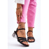 Čierne Callan Crystals Sued Sandals - Čierna