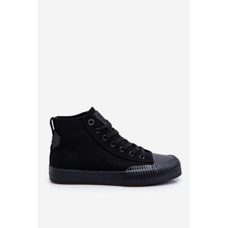 Dámske tenisky s vysokým materiálom Big Star LL27444 Black - Čierna