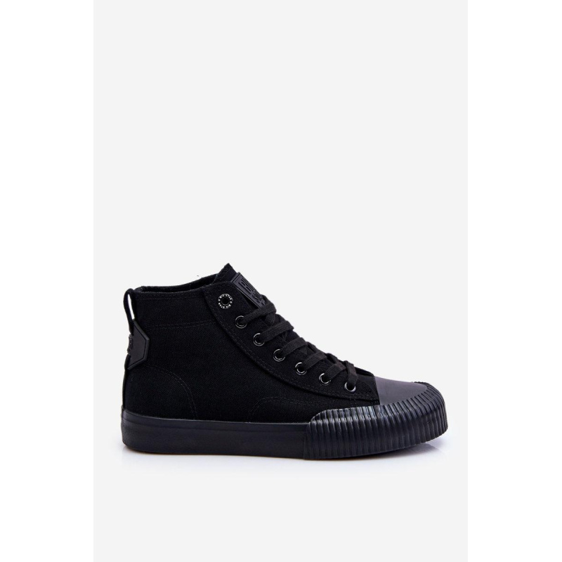 Dámske tenisky s vysokým materiálom Big Star LL27444 Black - Čierna