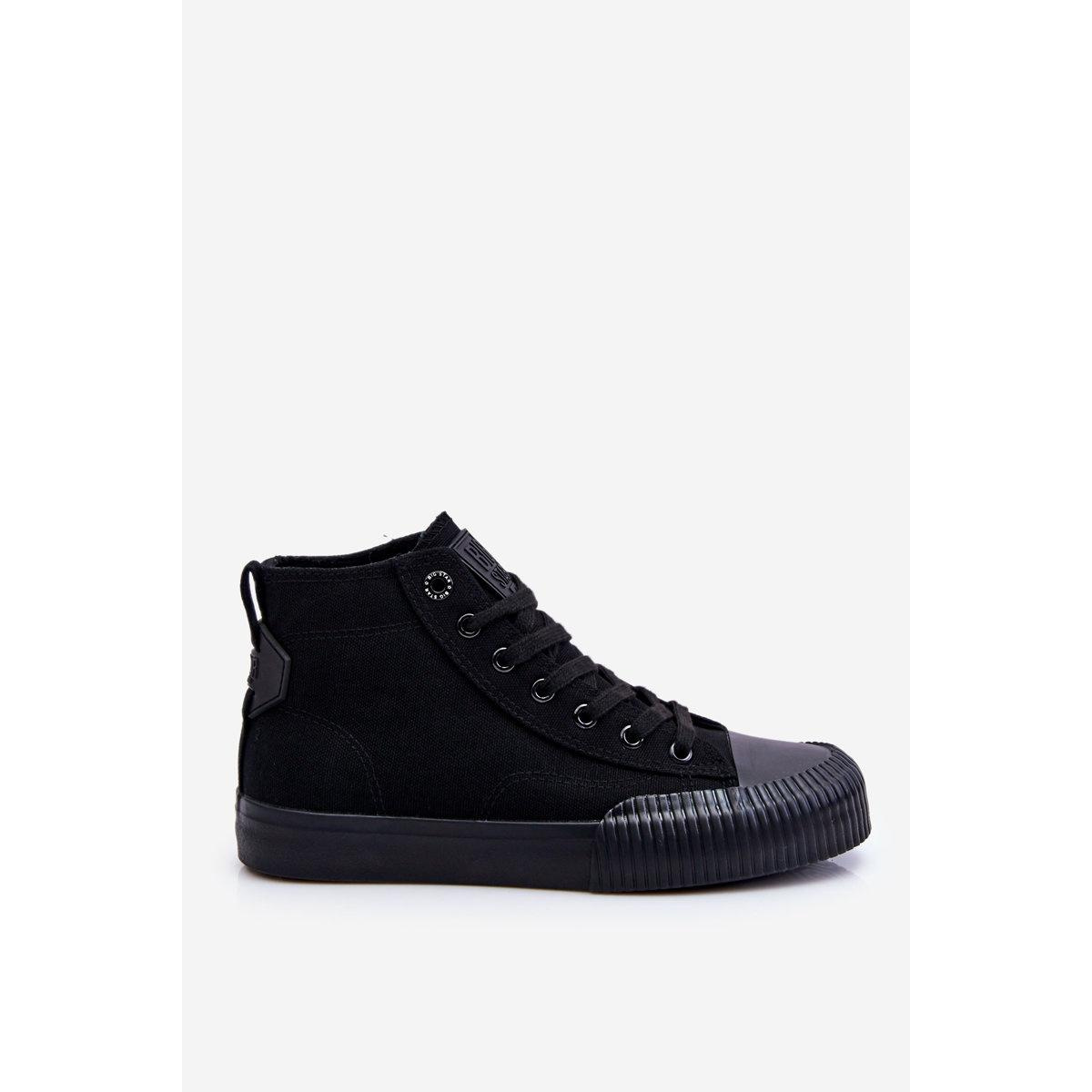 Dámske tenisky s vysokým materiálom Big Star LL27444 Black - Čierna