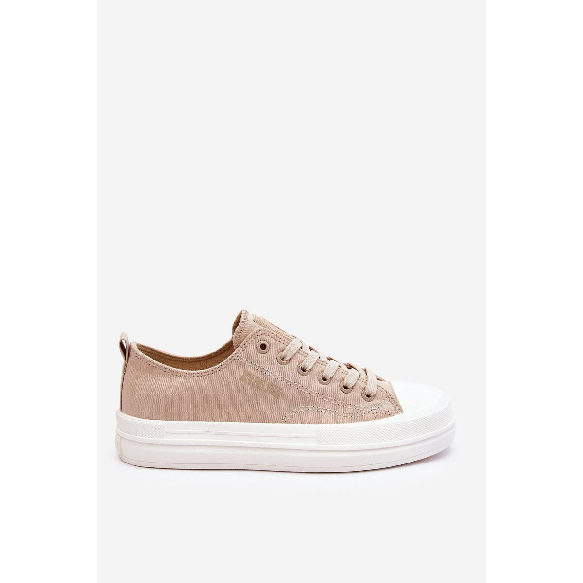Nízka čipka -up tenisky Big Star LL274969 Beige - Béžová
