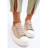 Nízka čipka -up tenisky Big Star LL274969 Beige - Béžová