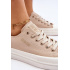 Nízka čipka -up tenisky Big Star LL274969 Beige - Béžová