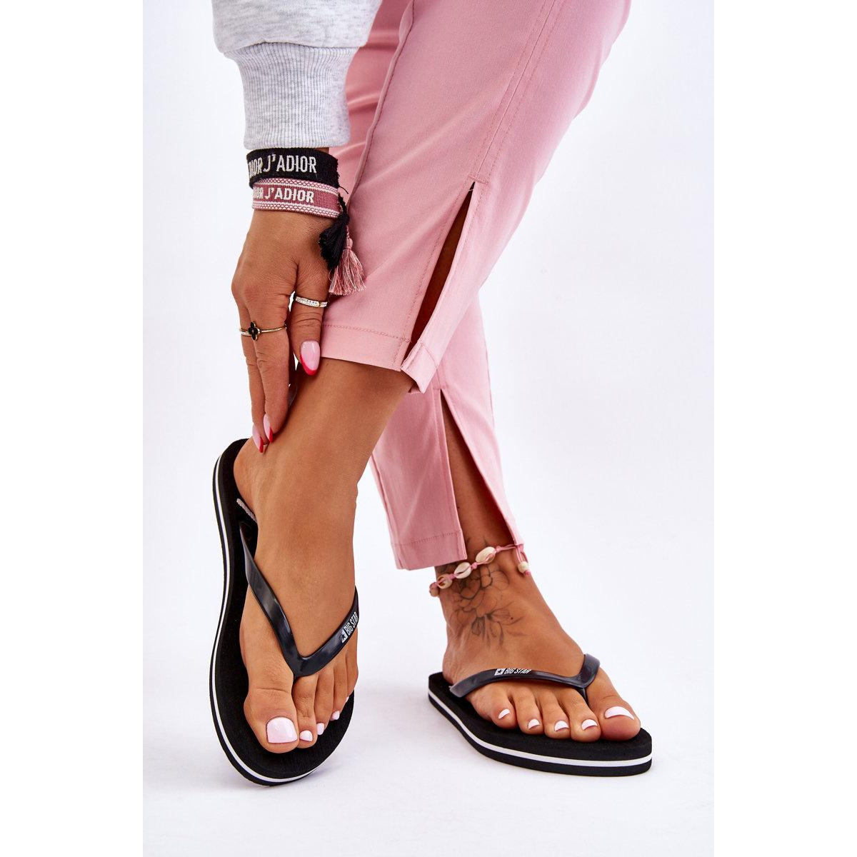 Light Women's Flip -flops Big Star LL274761 čierna