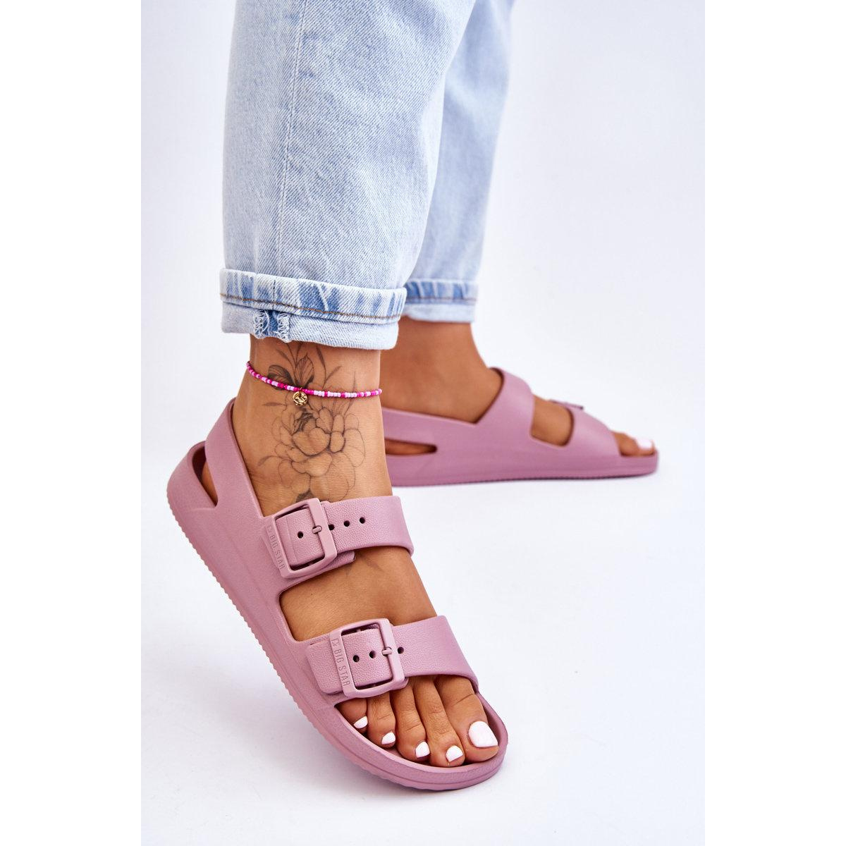 Dámske ľahké sandále Big Star LL274744 Purple - Odtiene fialovej