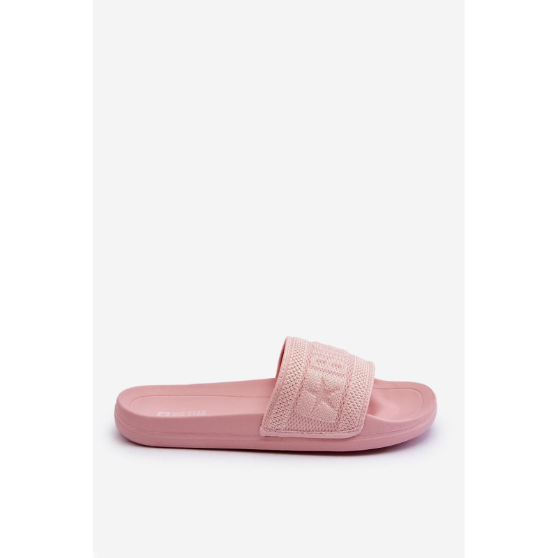 Dámska módna veľká hviezda LL274A157 Svetlo ružová flip -flops - Odtiene ružovej