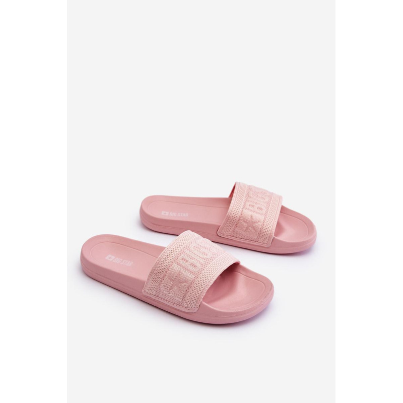 Dámska módna veľká hviezda LL274A157 Svetlo ružová flip -flops - Odtiene ružovej
