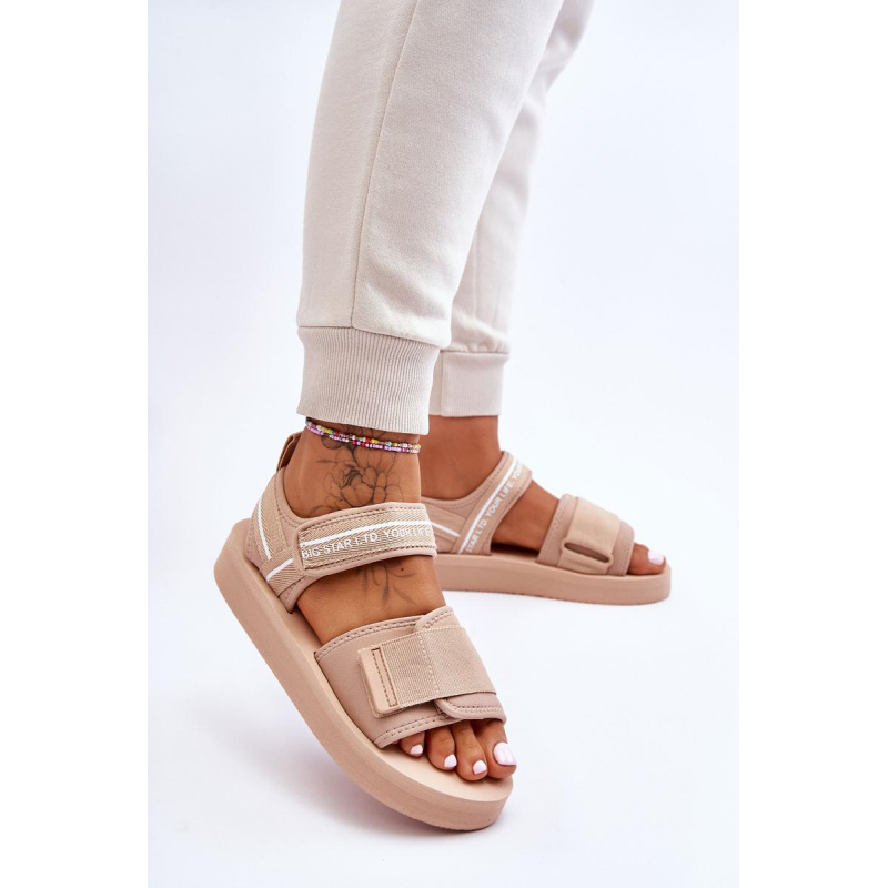 Dámske suchý sandál Big Star LL274787 Beige - Béžová