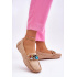 Ženské semišové mokasíny s kryštálmi Beige Lucille - Béžová