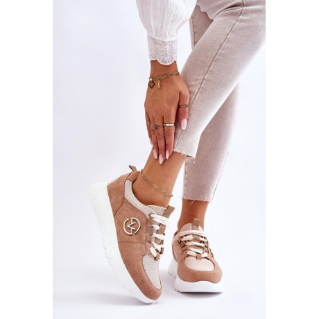 Dámske športové topánky na platforme Beige Aisha - Béžová