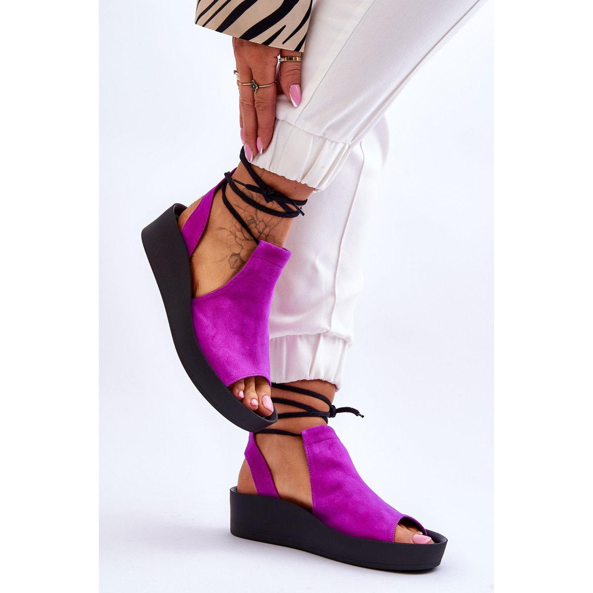 Semišové sandále pre Nicole 2743/067 fuchsia - Odtiene ružovej