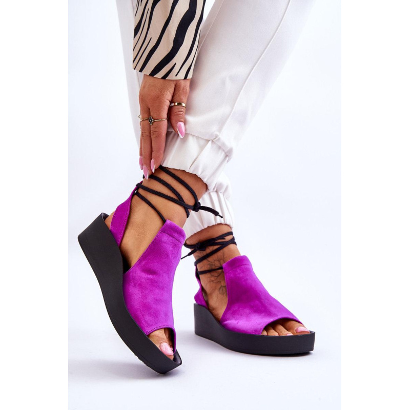 Semišové sandále pre Nicole 2743/067 fuchsia - Odtiene ružovej