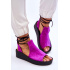 Semišové sandále pre Nicole 2743/067 fuchsia - Odtiene ružovej