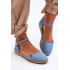 Dámske espadrilly na modrej platforme Big Star FF274532 - Modrá