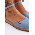 Dámske espadrilly na modrej platforme Big Star FF274532 - Modrá