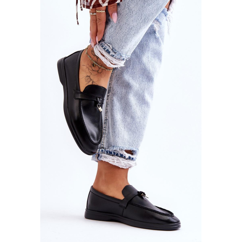 Klasické ženské mokasy Black Cortez - Čierna