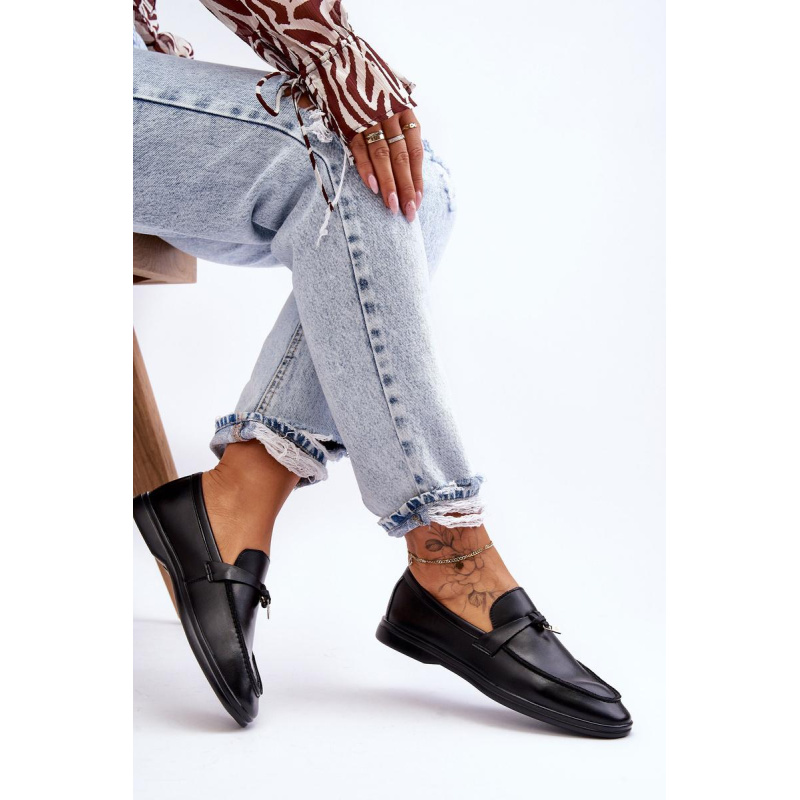 Klasické ženské mokasy Black Cortez - Čierna