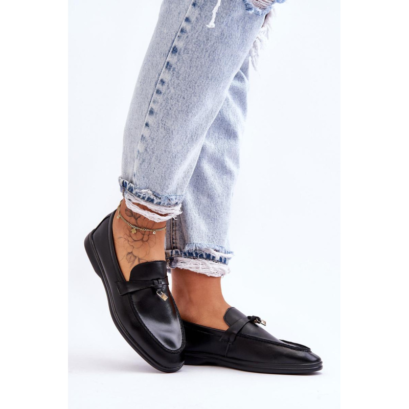Klasické ženské mokasy Black Cortez - Čierna