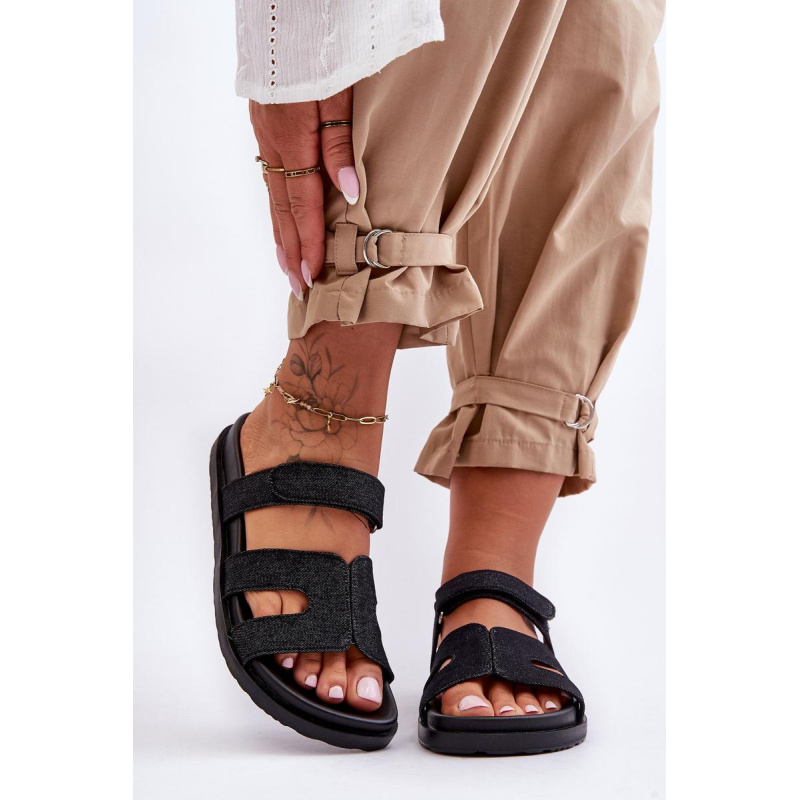 Ženské látky Jose's Black Selcro Flip Flops - Čierna