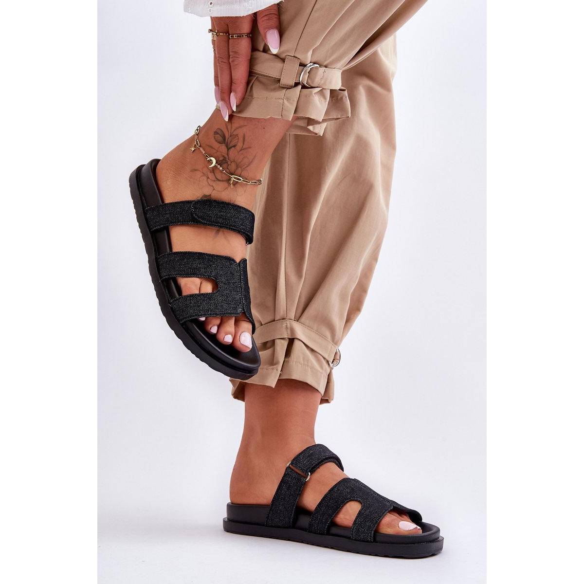 Ženské látky Jose's Black Selcro Flip Flops - Čierna