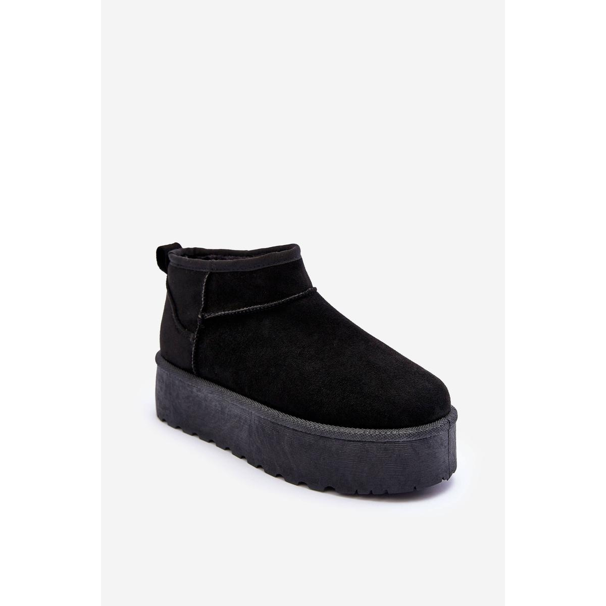 Suede Snow topánky na platforme Black Corcoran - Čierna