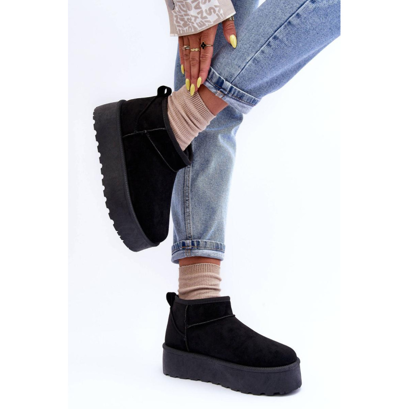 Suede Snow topánky na platforme Black Corcoran - Čierna