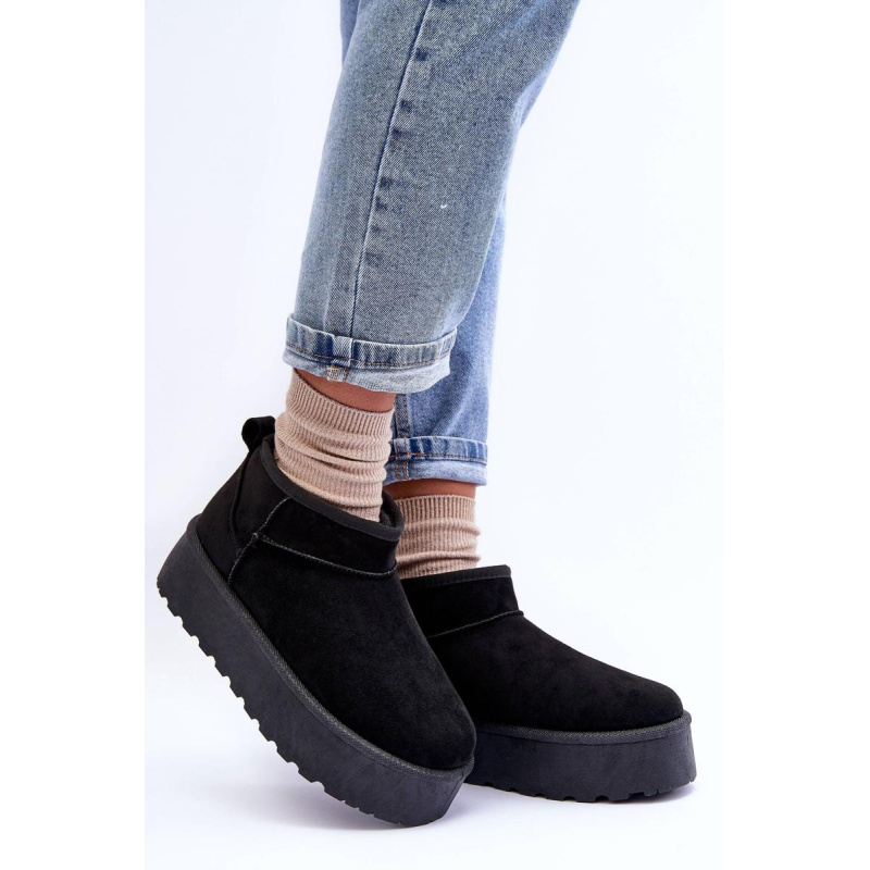 Suede Snow topánky na platforme Black Corcoran - Čierna