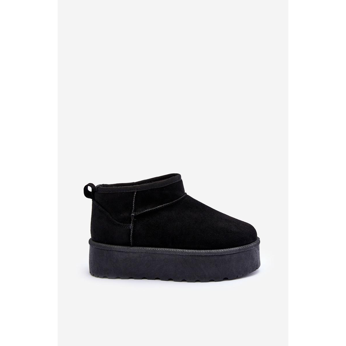 Suede Snow topánky na platforme Black Corcoran - Čierna
