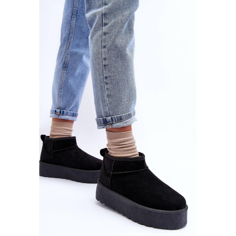 Suede Snow topánky na platforme Black Corcoran - Čierna