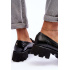 Dámske kožené húževnaté s dekoráciou Laury Messi 2699 Čierna - Čierna