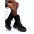 Suede Lace -up Boots Workers s kožušinou Black Frendo - Čierna