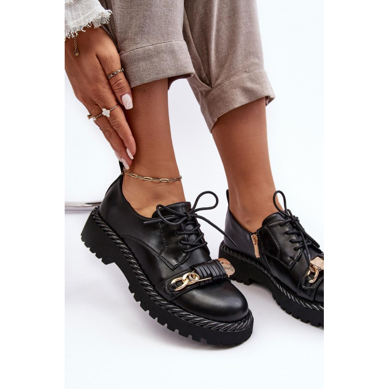Dámske kožené topánky D&A MR870-80 Čierna - Čierna