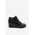Dámske kožené tenisky na Big Star MM274001 Black Wedge - Čierna