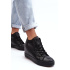 Dámske kožené tenisky na Big Star MM274001 Black Wedge - Čierna