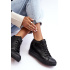 Dámske kožené tenisky na Big Star MM274001 Black Wedge - Čierna