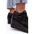 Dámske kožené tenisky na Big Star MM274001 Black Wedge - Čierna