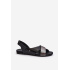 Zazoo 40141 Kožené Sandále Na Suchý Zips Čierne - Čierna