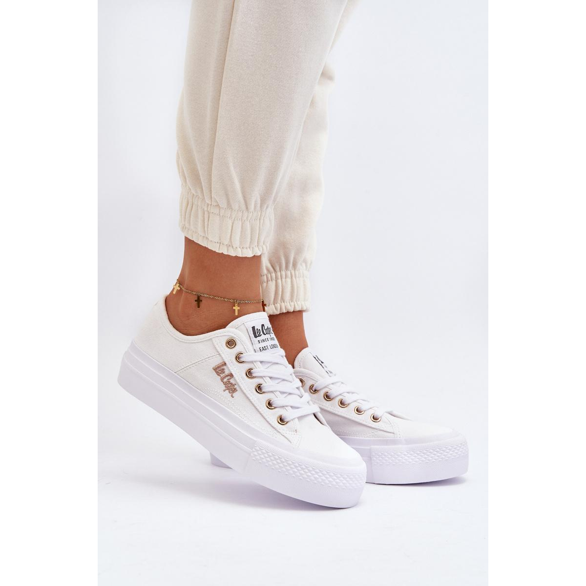 Biele Dámske Tenisky na Platforme Lee Cooper LCW-24-31-2725
