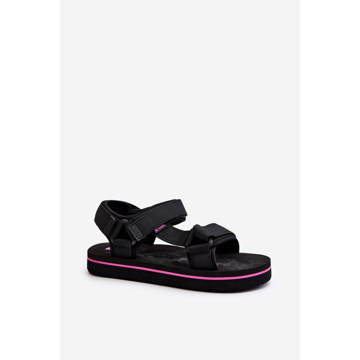 Dámske sandále na platforme Lee Cooper LCW-24-05-2751L Čierne - Čierna