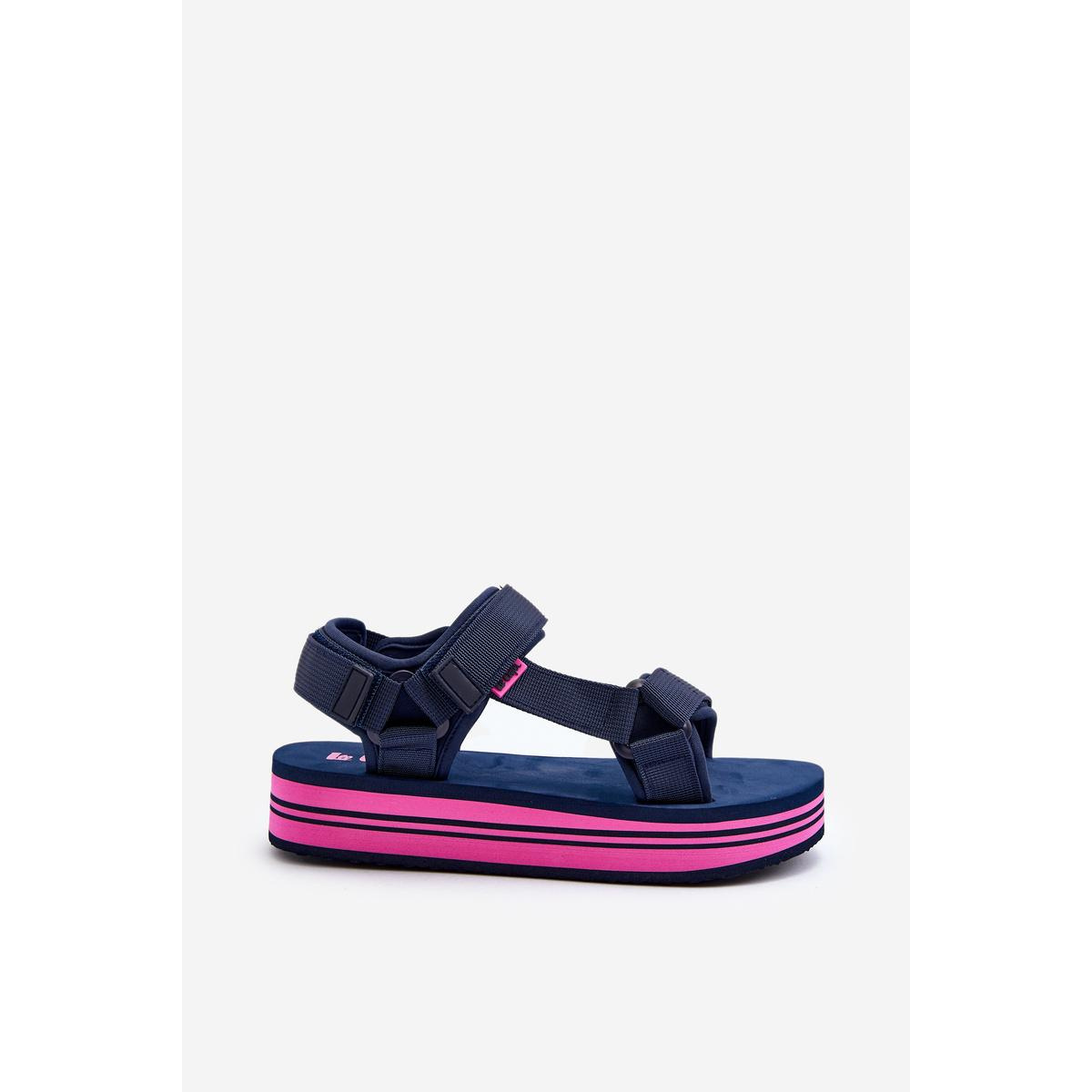 Dámske sandále na platforme Lee Cooper LCW-24-05-2753L Čierne - Modrá
