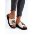 Dámska kožená platforma Flip -flops s dekoráciou béžová monroe - Biela