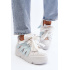 Sneakersy S Hrúbkou Podrážky Na Modrej Platforme Zazoo 2F-7033 - Modrá
