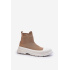 Dámske topánky so slip-on ponožkami hnedé Ilanae